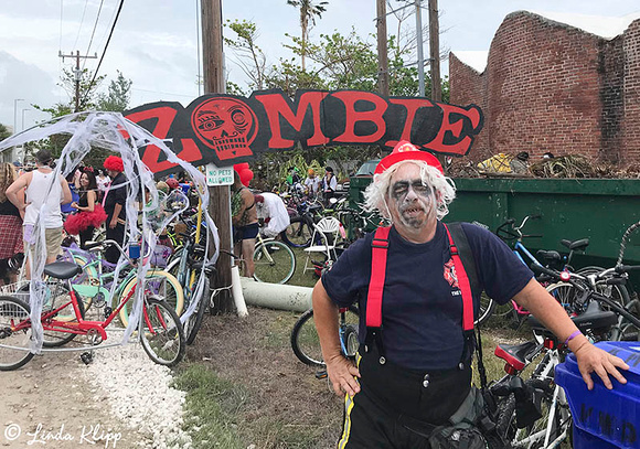 Zombie Bike Ride, Fantasy Fest 2017, "Time Travel Unravels",  Key West Photos by Linda Klipp