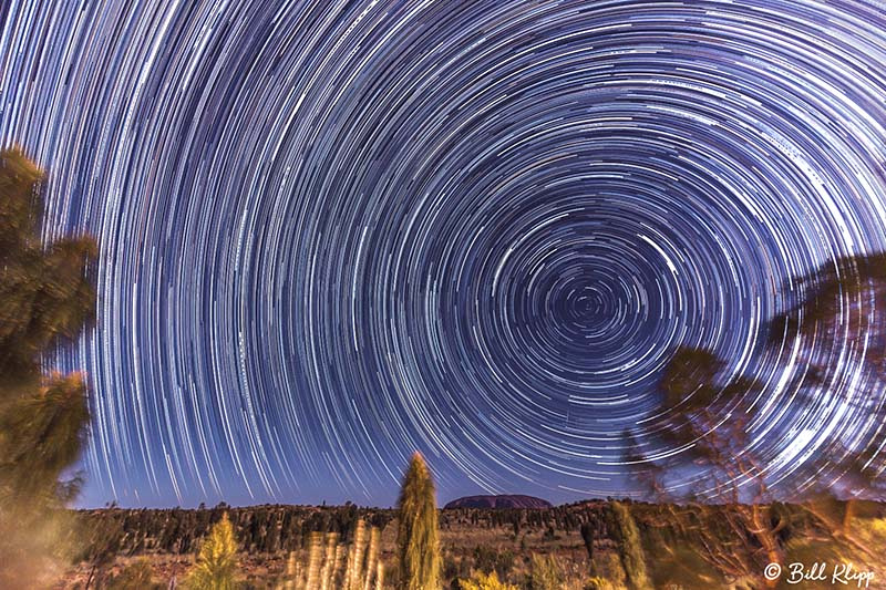 Longitude 131 Stars Time Lapse TL1, Ayers Rock, Uluru-Kata_Tjuta, Australia, Photos by Bill Klipp