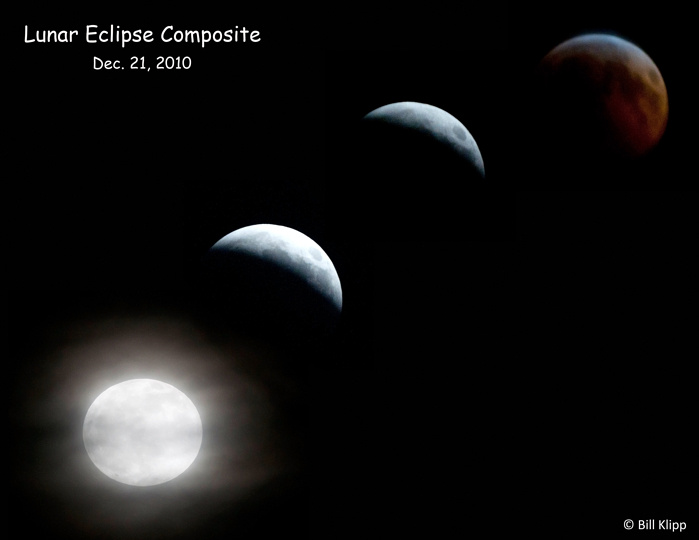 Lunar Eclipse composite photo by Bill Klipp