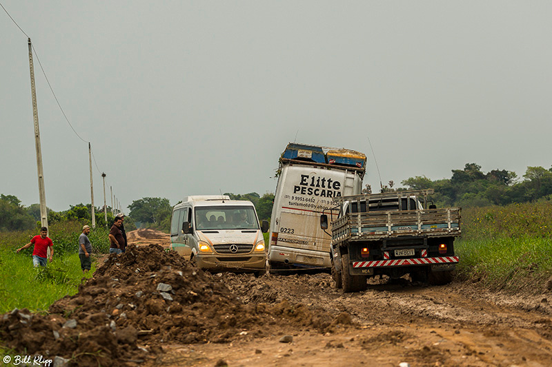 Bus stuck on Transpantaneira Highway, Porto Jofre, Pantanal Braz