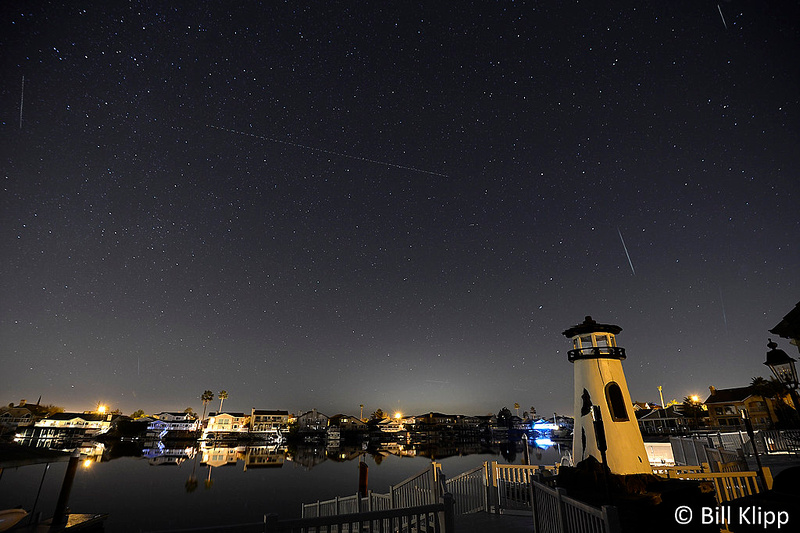 Geminid meteor shower photos by Bill Klipp